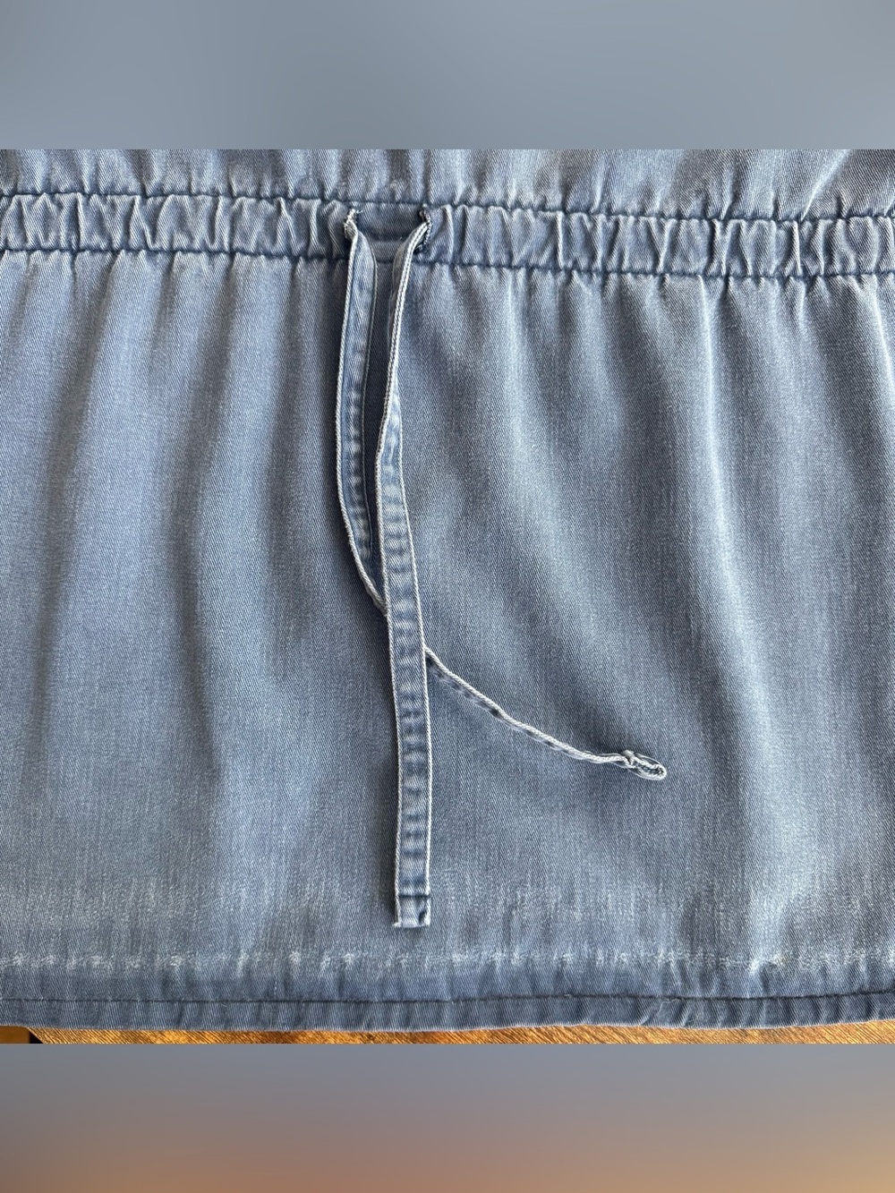 💀 SOLD 💀 Vintage 80s 90s Faded Denim Chore Coat ~ Size Medium - Picture 8 of 10
